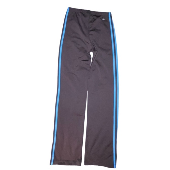 Adidas Pants VTG Y2K Black 3 stripes royal blue Sz. Med. Like New - Picture 6 of 6